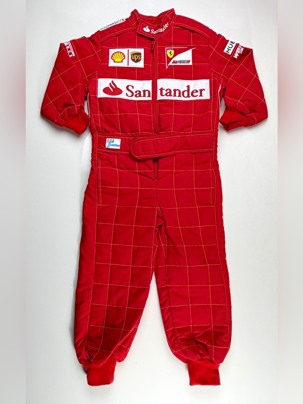 Scuderia Ferrari Kids Formula 1 Racing Replica 2014 Quilted Red Jumpsuit, Sz 4T